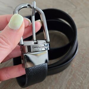 Ermenegildo Zegna Reversible Black Belt size 42" 105 cm NEW